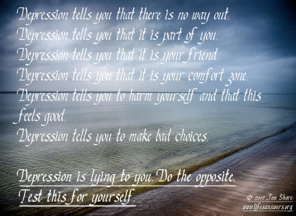 Depression is lying to you